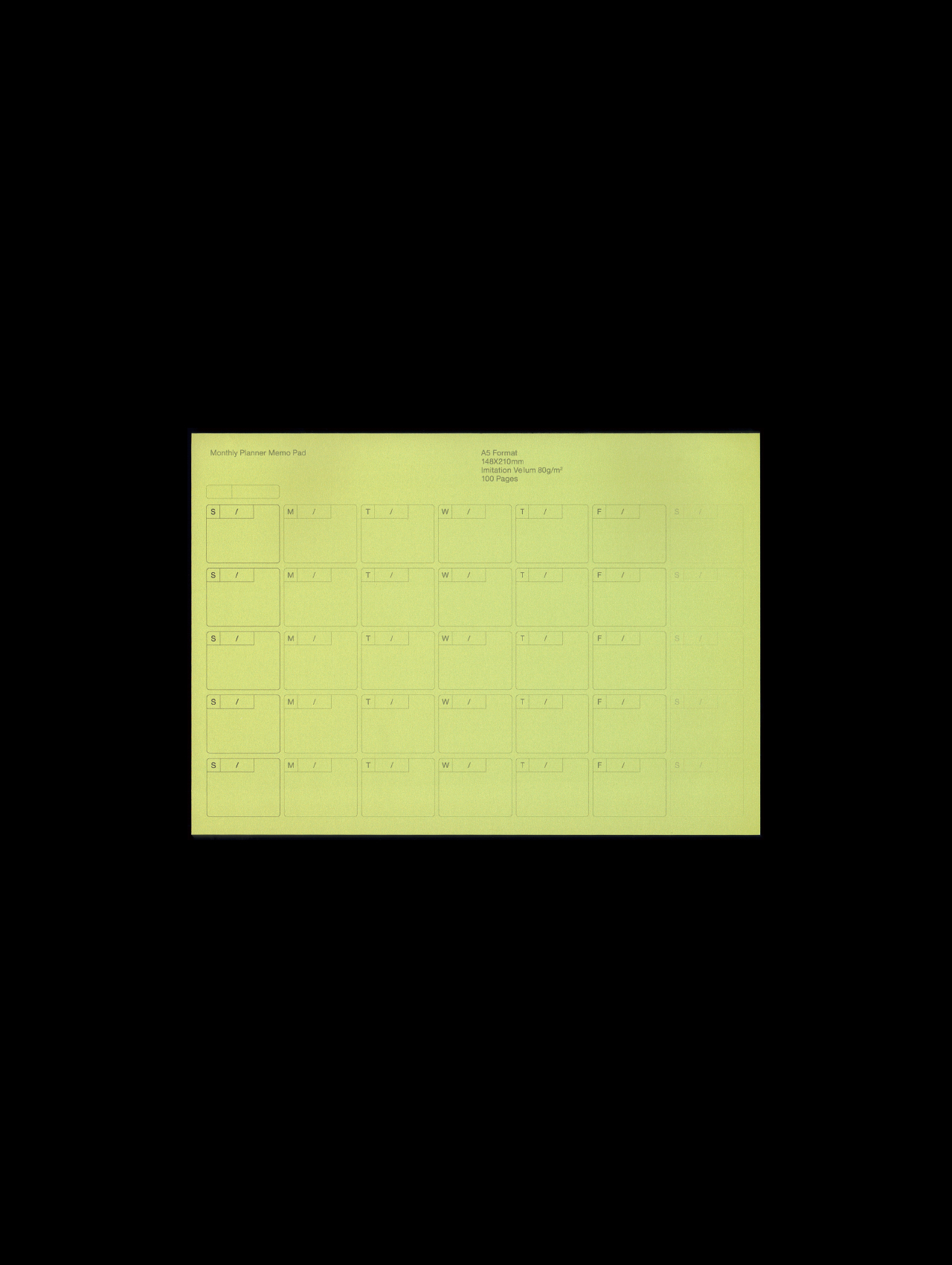 Monthly Planner Memo Pad